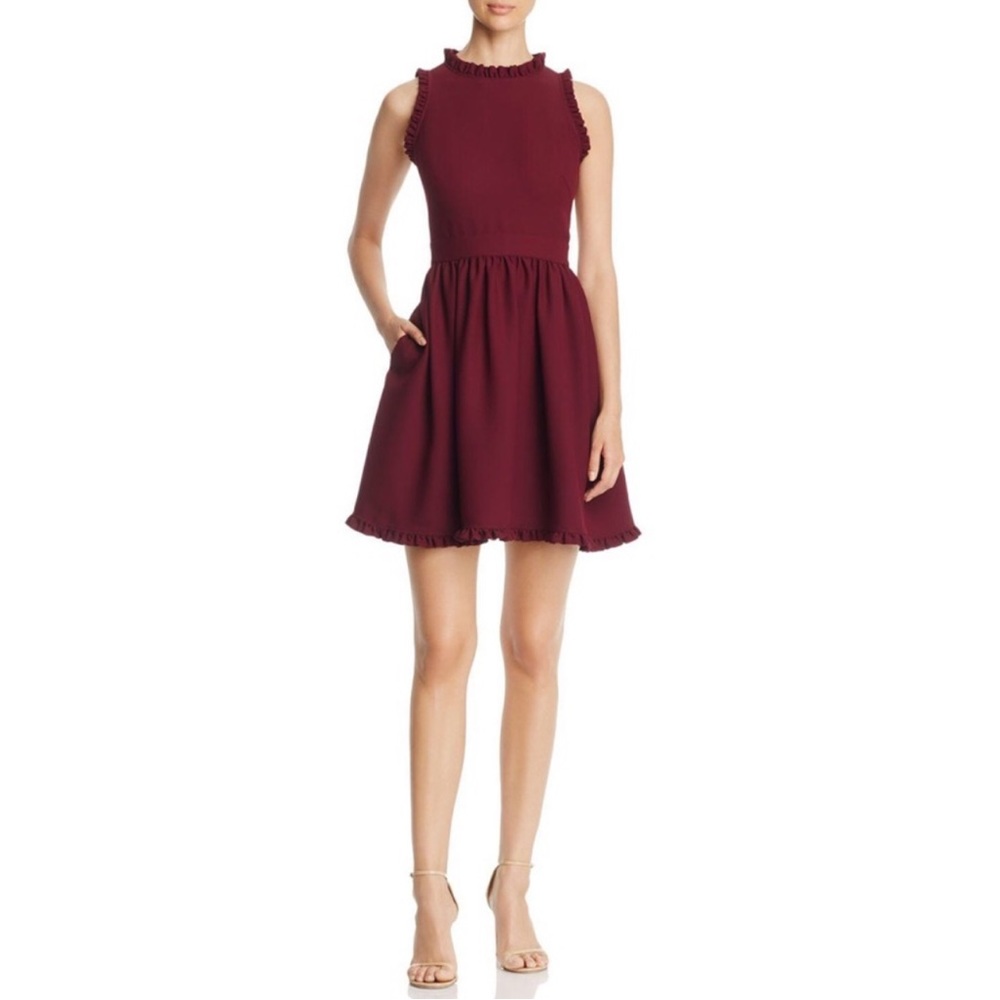 KATE SPADE Ma Cherie Ruffled Fit-and-Flare Sleeveless Day Dress - NJMU7870 -Sz 0
